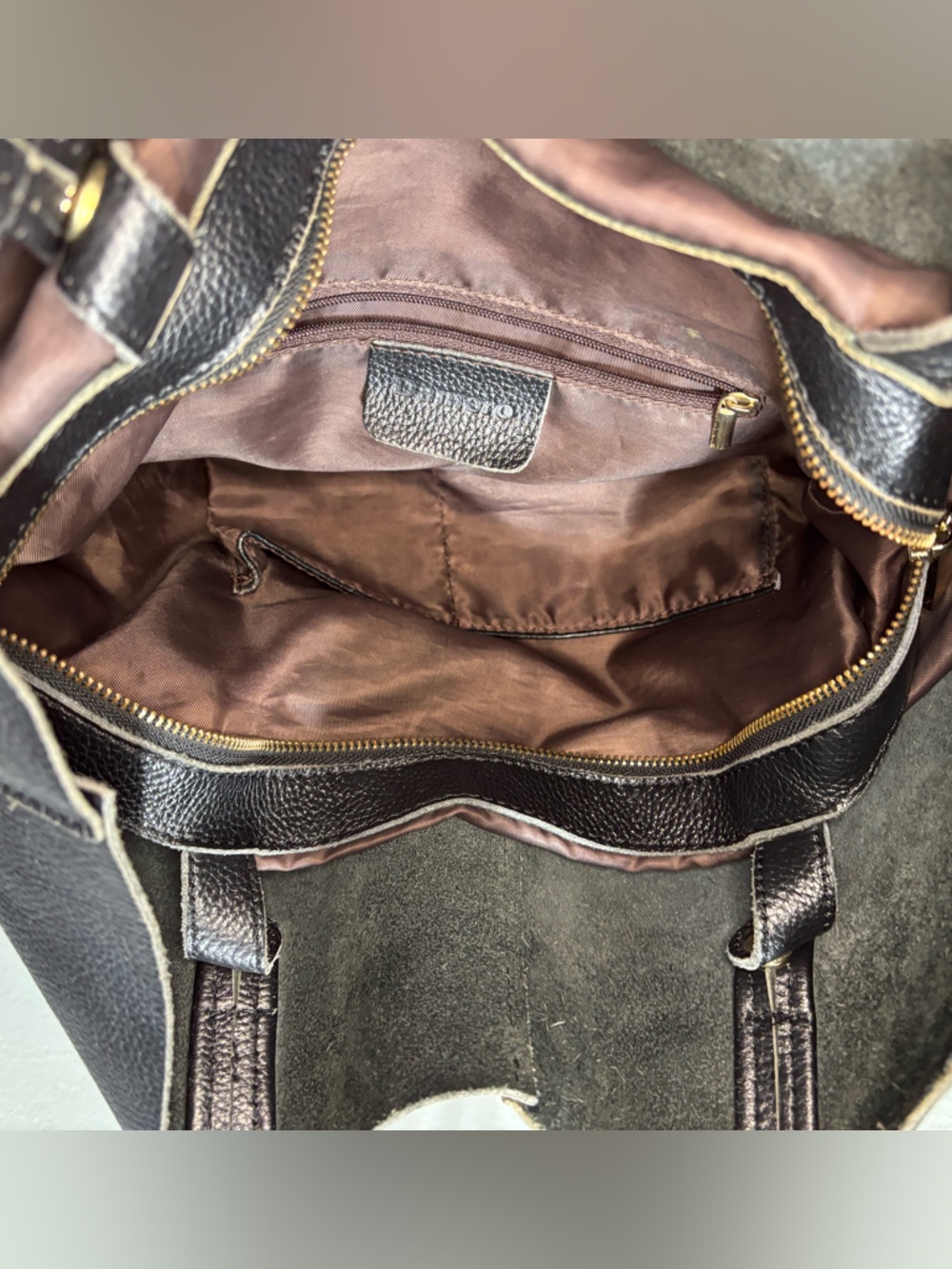 Damero Leather Shopping Tote - Picture 6 of 9